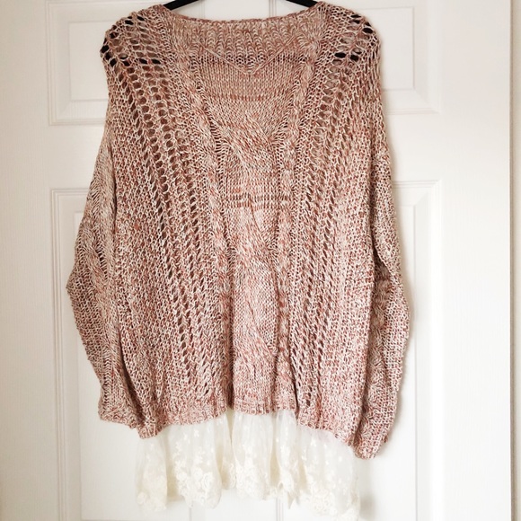 ModCloth Sweater with Lace Trim - Picture 2 of 4